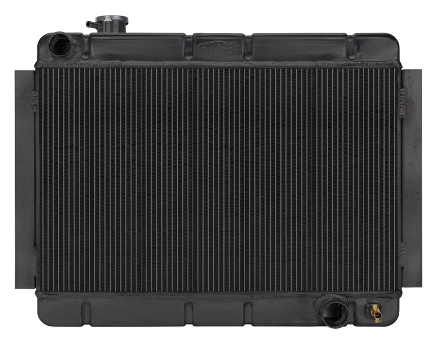 COLD - CASE Black Night Rider Series Cold Case Radiator, 27.75 in W x 20.5 in H x 3 in D, Driver Side Inlet, Passenger Side Outlet, Aluminum, Black Paint, Manual