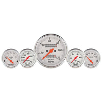 Auto Meter Arctic White 1311 Fuel/Oil/Speedo/Volt/Water 5 Gauge Set
