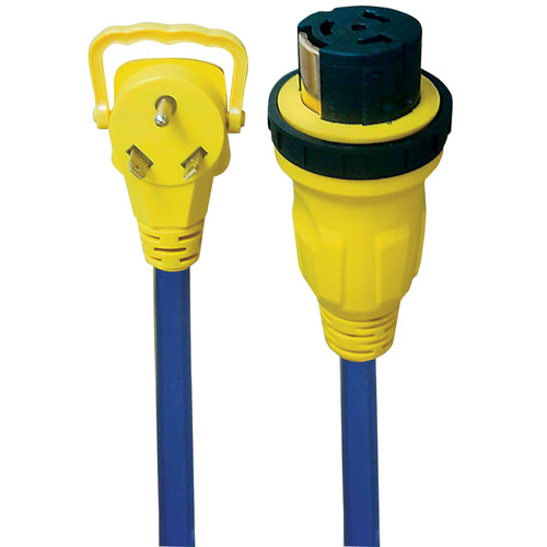 50-Ampere to 30-Ampere Voltec Industries RV Locking 10/3 STW Cord, 25-Feet
