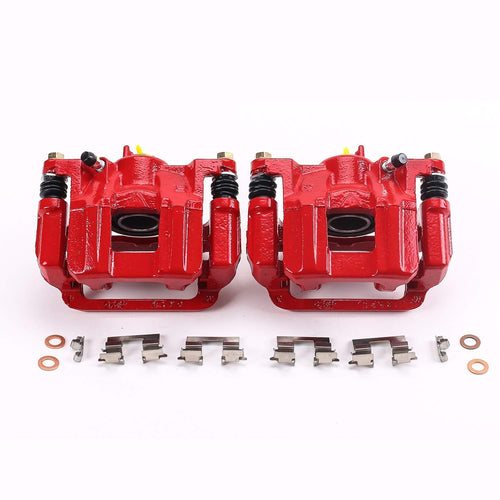Rear Power Stop S6446 Caliper Pair Powder Coated For Honda Odyssey 2011-2017 [Model Specific]
