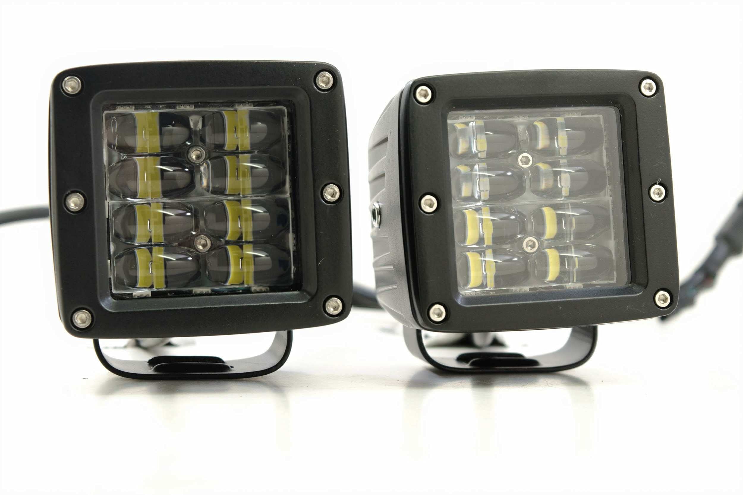 RGB Cube Light Profile Performance LED Pod, Universal for Off Road Vehicles, ATV’s, Side Powder Coated Aluminum Construction, Ultra Bright Spot Pattern with Interchangeable RGB Accents (1x XT106)
