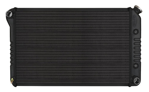 COLD - CASE Black Night Rider Series Cold Case Radiator, 31.5 in W x 18.5 in H x 3 in D, Driver Side Inlet, Passenger Side Outlet, Aluminum, Black Paint
