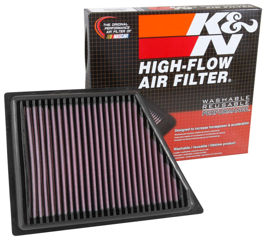 K&N Engine Air Filter: Washable, Increase Power & Acceleration, Premium, Replacement Car Air Filter: Compatible with 2016-2019 CADILLAC (CT6), 33-5053