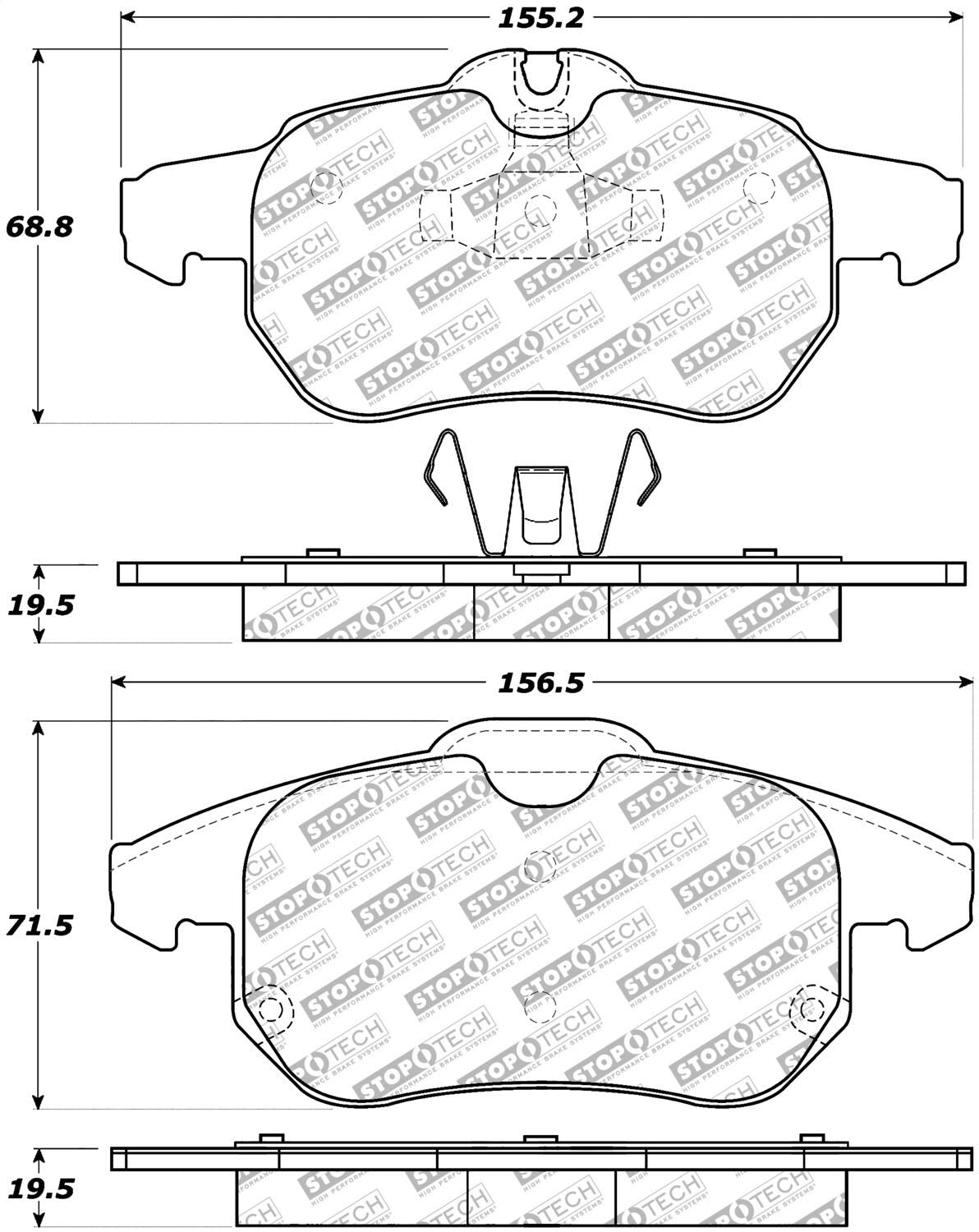Brake Pads StopTech 305.09720 Street Select with Hardware