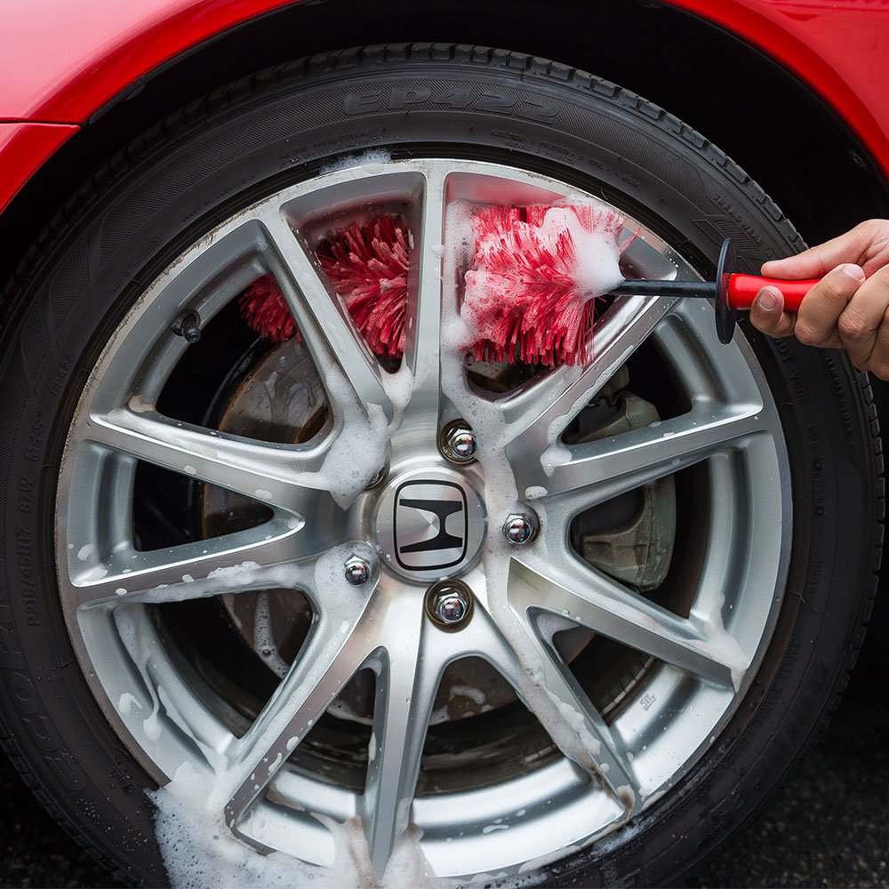 Chemical Guys Detailing Brush Red Rocket - Flexible Long-Reach Wheel and Rim Cleaning Tool for Cars, Trucks, SUVs, Motorcycles, and RVs - Safely Cleans Tight Spaces, Spokes, and Crevices
