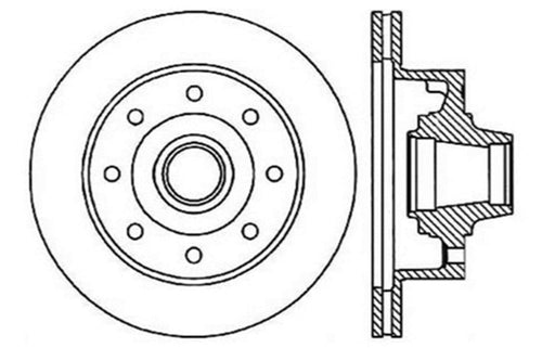 StopTech Centric 127.65046L Sport Drilled/Slotted Brake Rotor (Front Left), 1 Pack