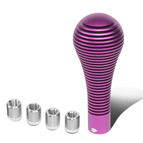 NRG Innovations Shift Knob NRG-SK-701PP with Thread Adapter Wrench Teardrop Style Lever Stick Shifter Handle Billet Aluminum for M10 X 1.25, M10 X 1.5, M12 X 1.25, M12 X 1.5 Thread Pattern Shifter