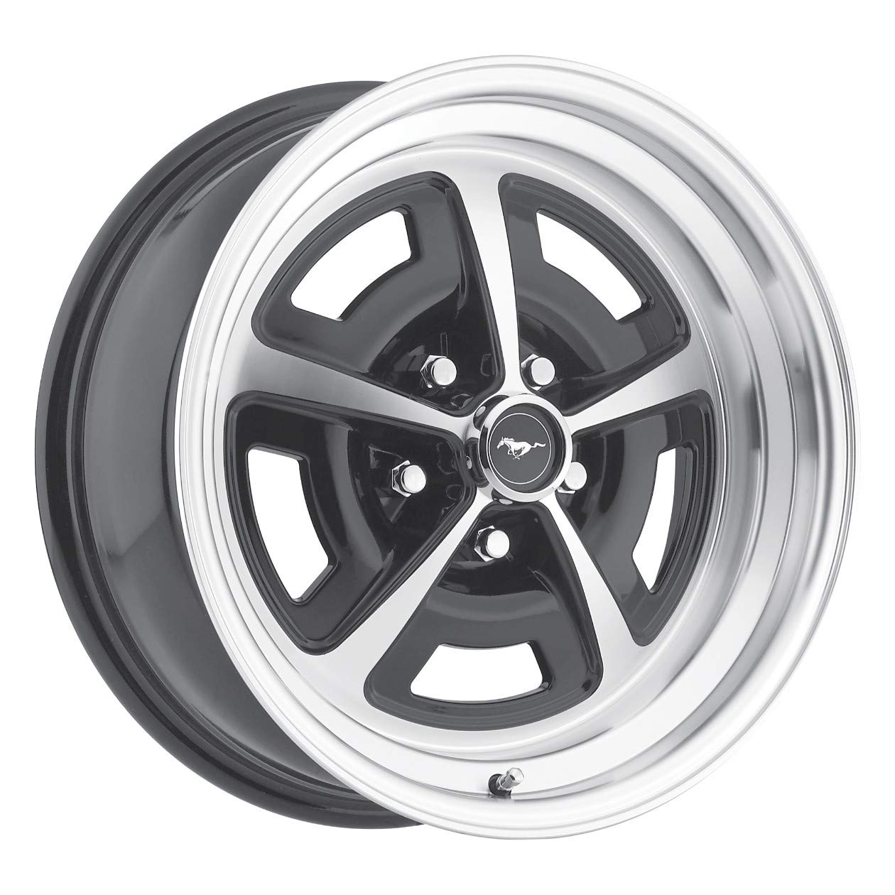Magnum Legendary Wheels 500-17 x 7 in. - 5 x 4.5-4.25 bs - Gloss Black/Machined