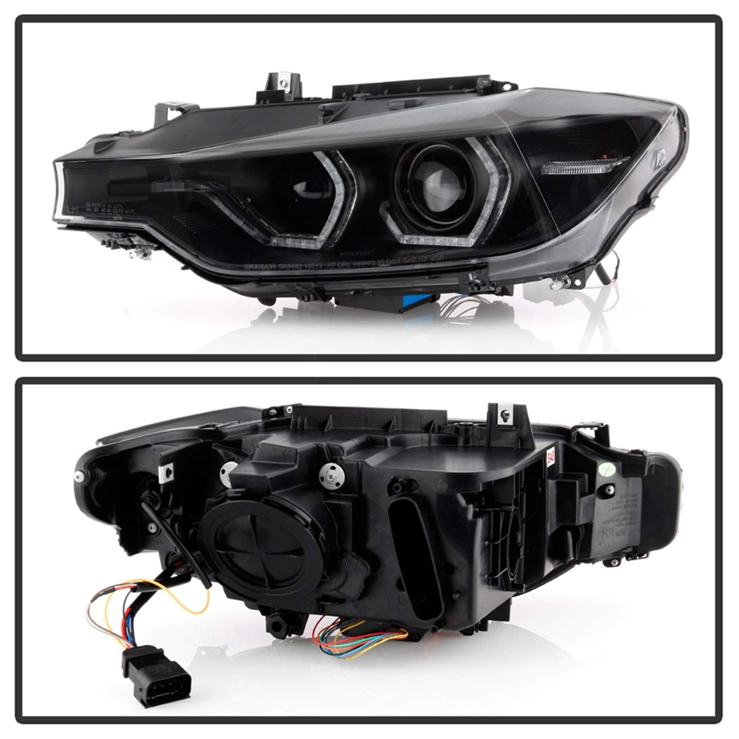 Headlights Spyder Signature (PRO-YD-BMWF3012-AFSHID-BK)