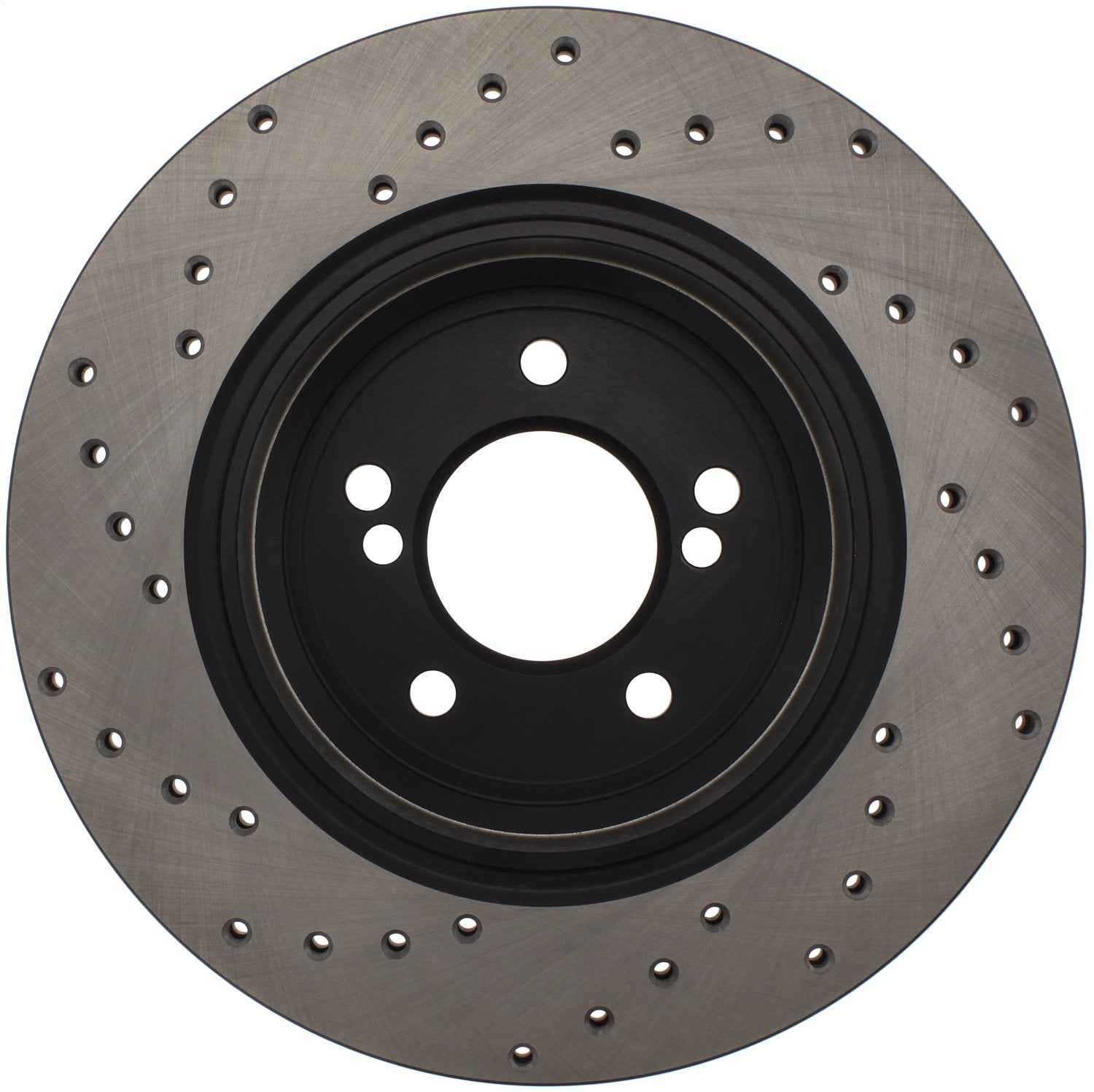 Sport StopTech 128.34054L Rear Left Cross Drilled Disc Brake Rotor - Fits Select BMW M3 and M5 Vehicles