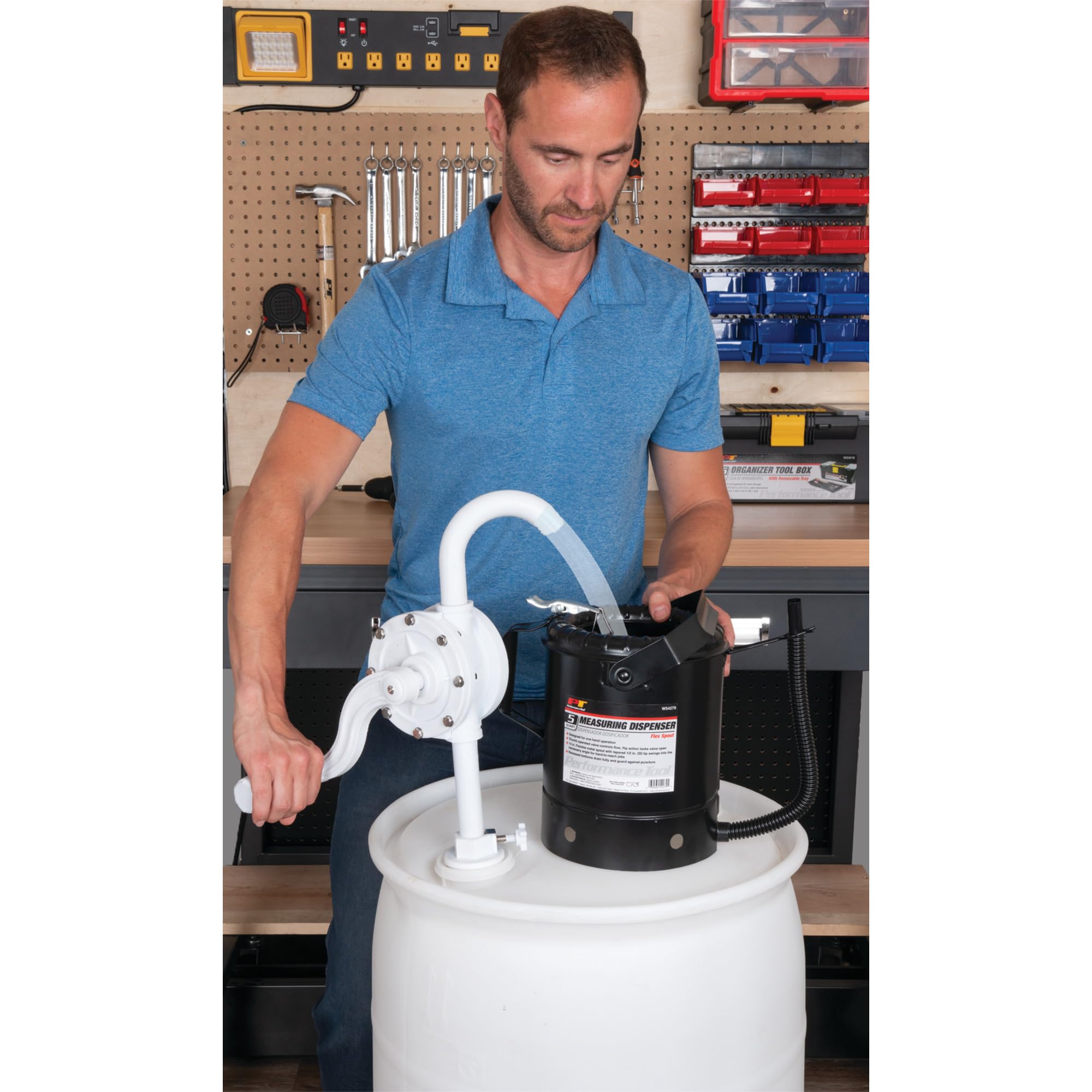 W54285 Performance Tool DEF (Diesel Exhaust Fluid) Rotary Barrel Pump for 55 Gallon Drums