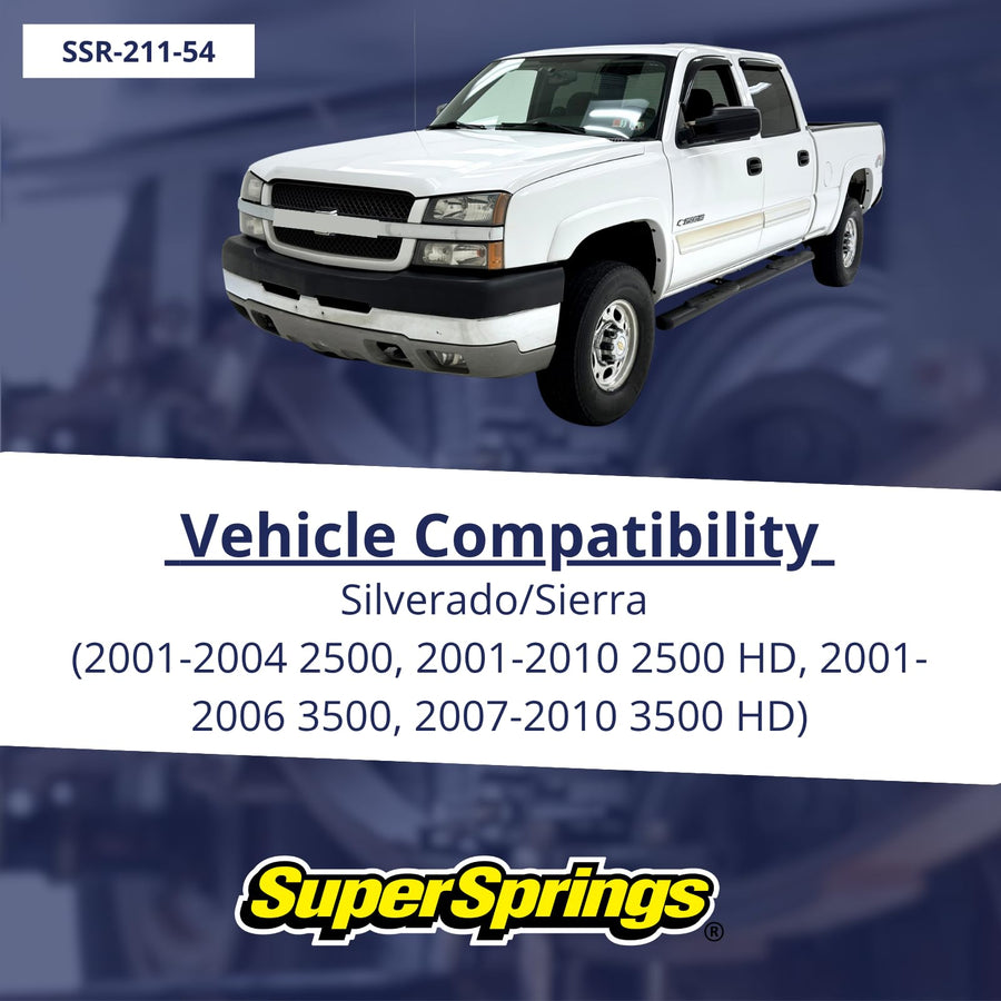 SumoSprings Rear for Chevrolet Silverado 2500|3500, GMC Sierra 2500|3500, Yellow SuperSprings SSR-211-54