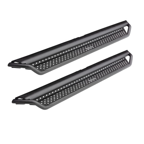 Dominator Xtreme D1 Sliders Go Rhino | 87", Mild Steel, Textured Black | D10087T