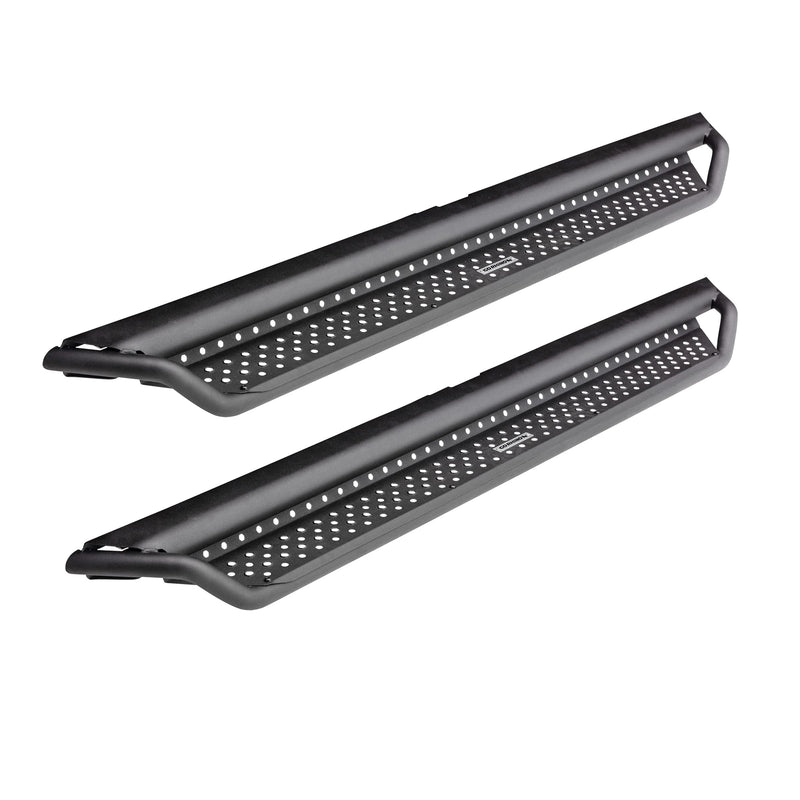 Dominator Xtreme D1 Sliders Go Rhino | 87", Mild Steel, Textured Black | D10087T