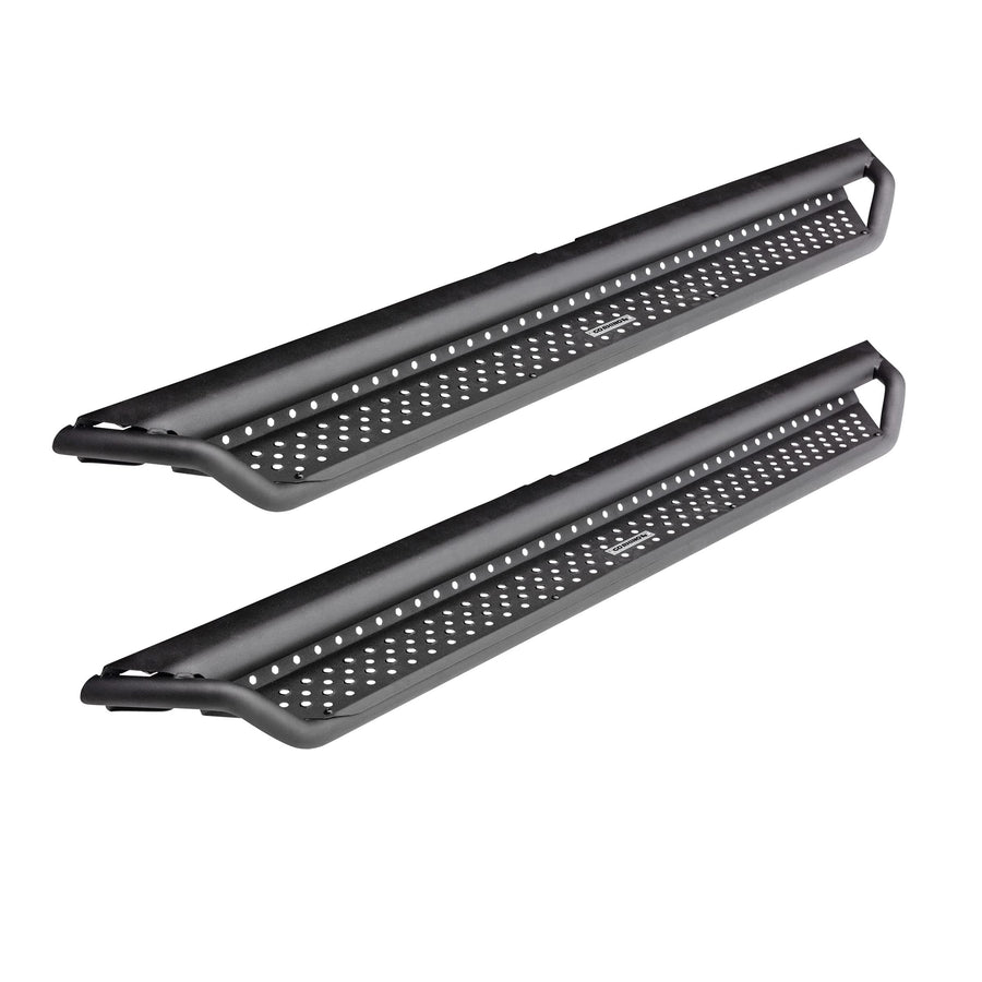 Dominator Xtreme Go Rhino D1 Sidestep & Brackets | Mild Steel, Textured Black | D14505T | Fits 2007-2018 Jeep Wrangler JKU, 4-Door