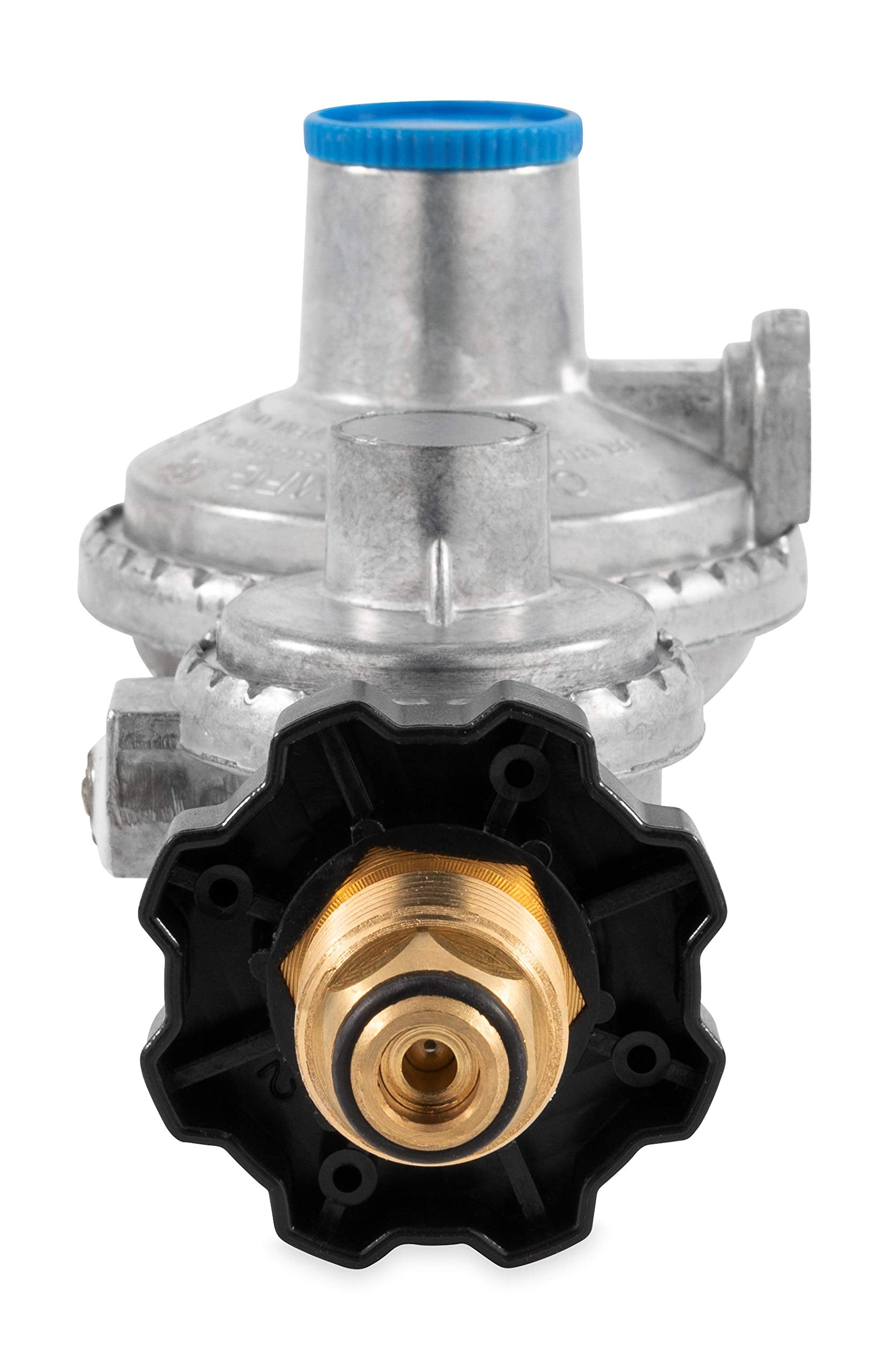 Horizontal Camco Two Stage Propane Regulator with POL