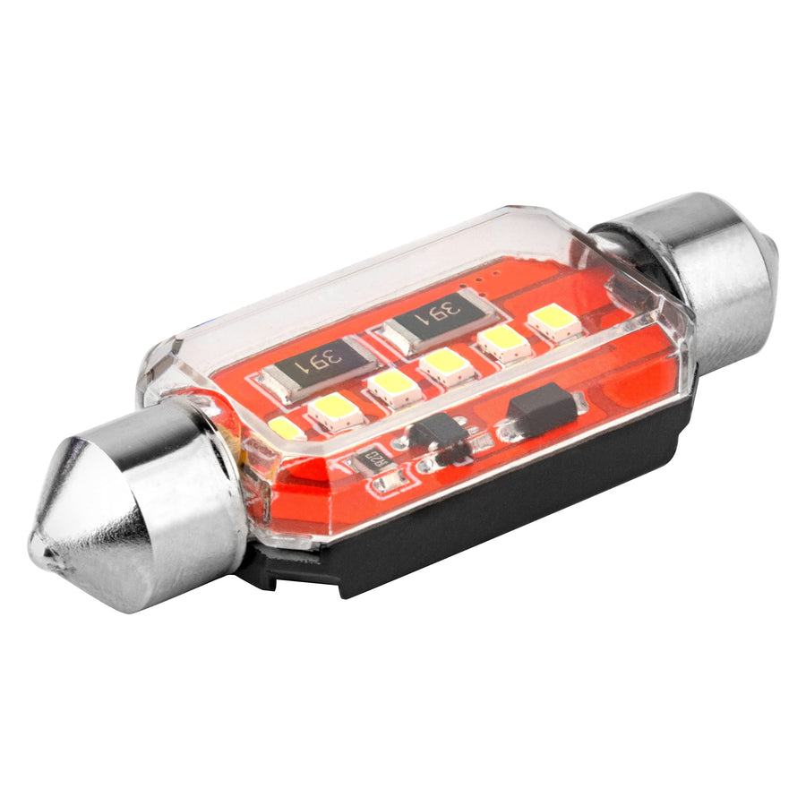 XKGLOW 2pc XK-FT31-W 31mm White Festoon Error Free Ultra Bright LED Bulbs with Built-in Canbus