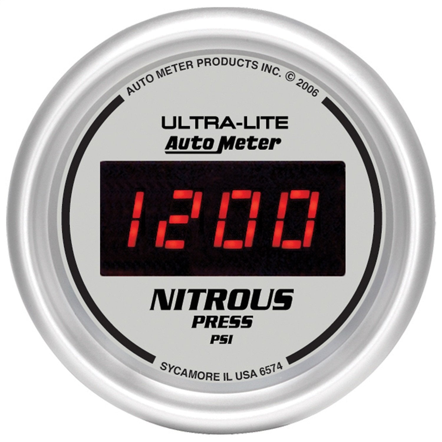 Auto Meter Ultra-Lite 6574 Digital 2-1/16" 0-2000 PSI Nitrous Pressure Gauge