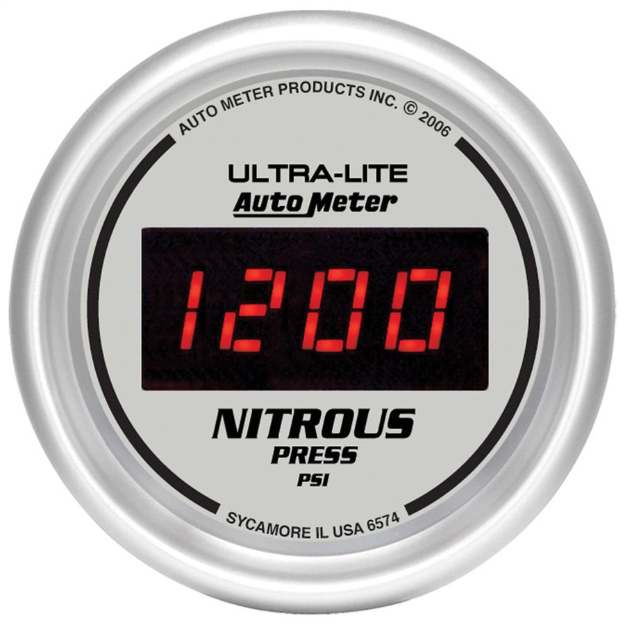 Auto Meter Ultra-Lite 6574 Digital 2-1/16" 0-2000 PSI Nitrous Pressure Gauge
