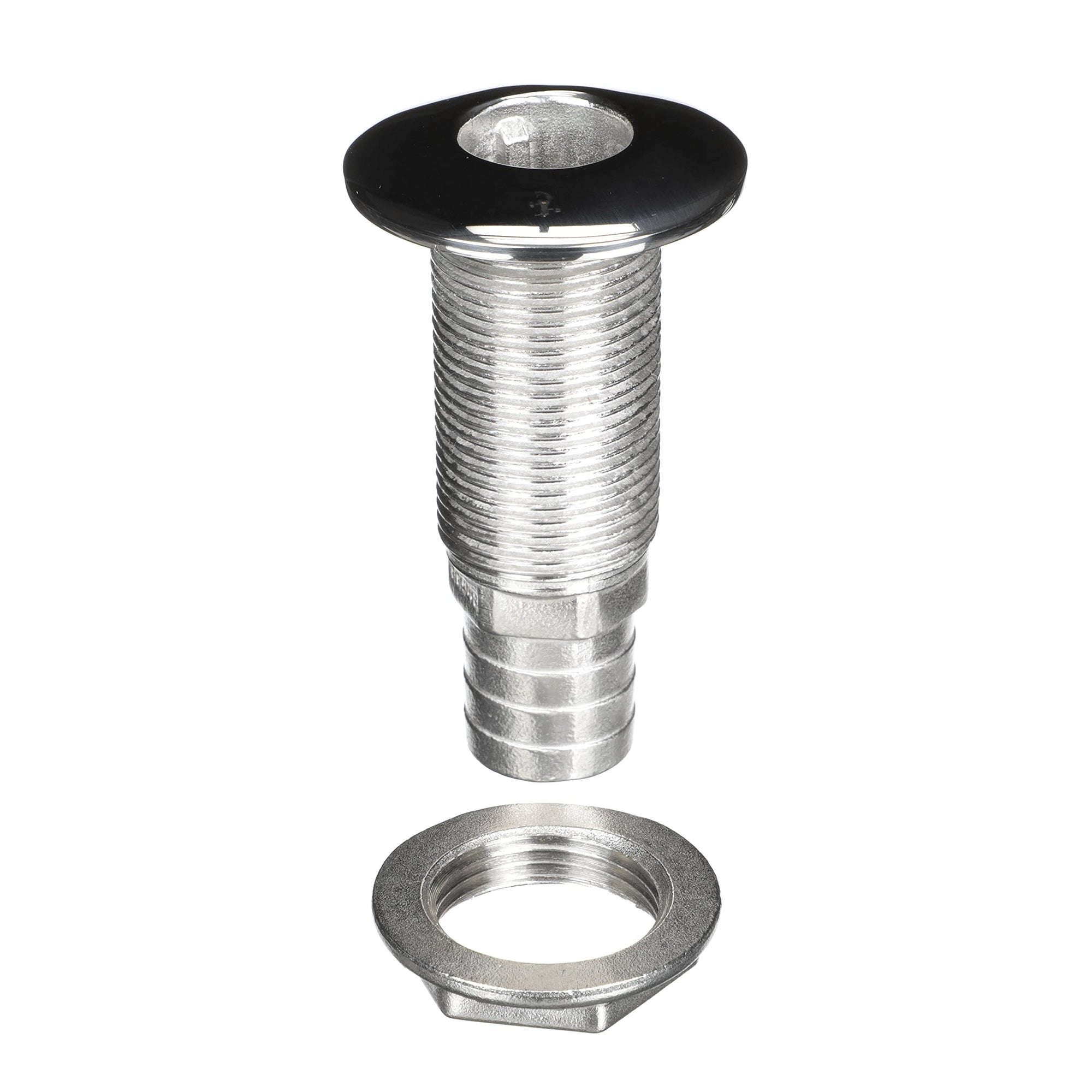 Stainless Steel Attwood 66548-3 Barbed Standard Length Straight Thru-Hull, 1-Inch