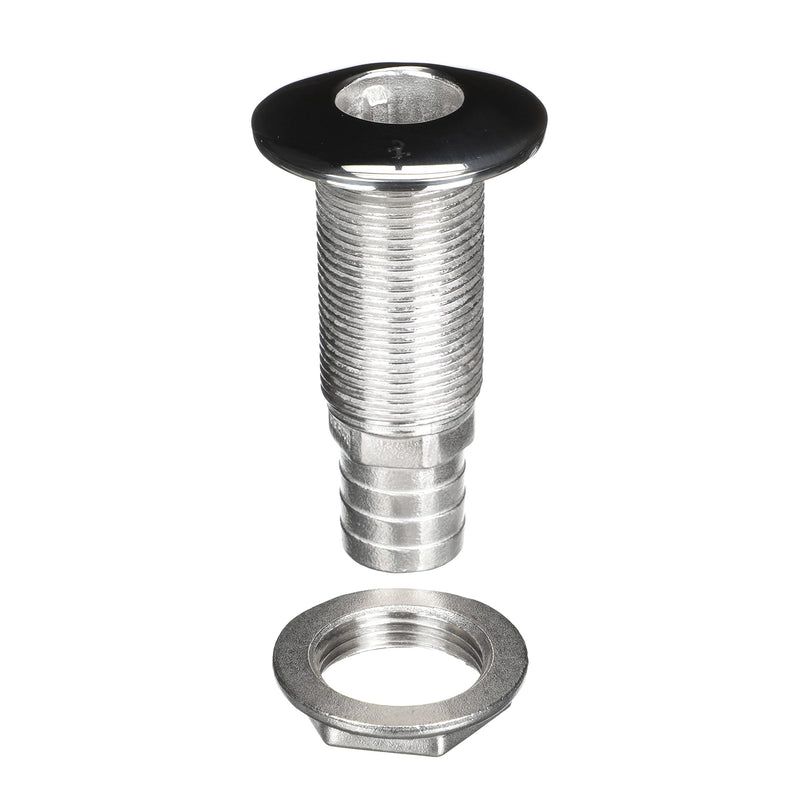 Stainless Steel Attwood 66548-3 Barbed Standard Length Straight Thru-Hull, 1-Inch