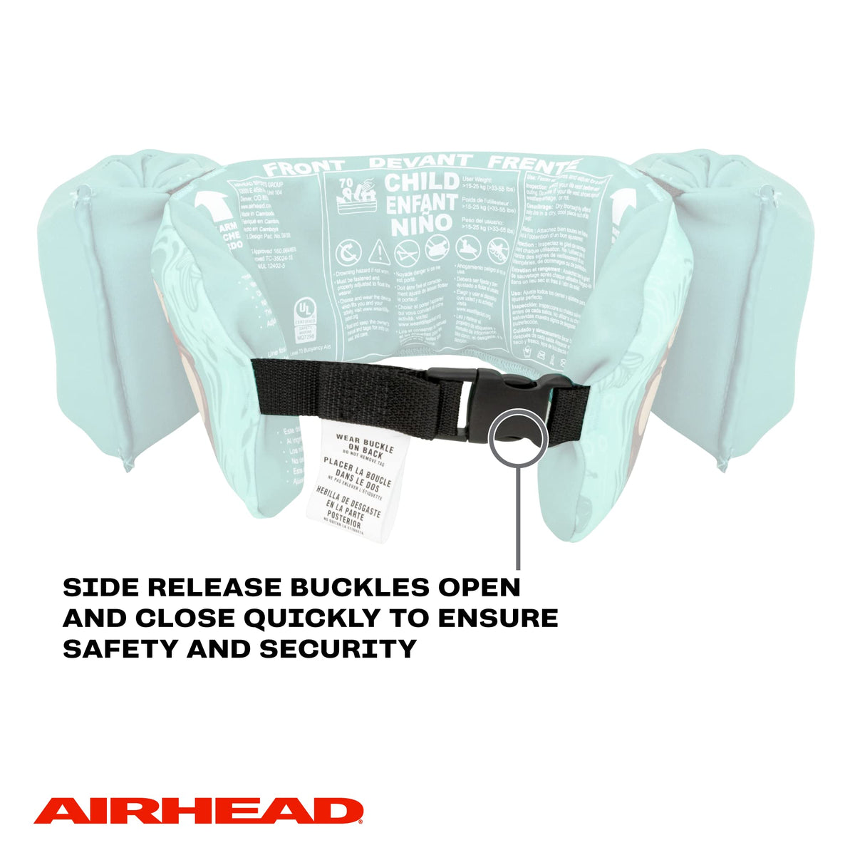 Airhead Child Water Otter Life Vest and Swim Aid, Tie Dye, Elite
