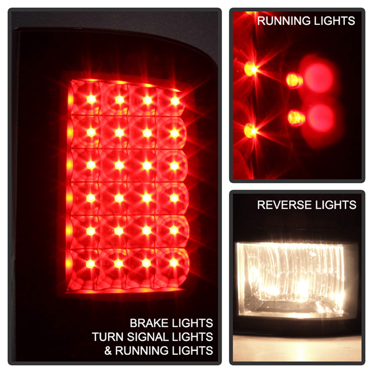 LED Tail Lights Black/Smoked xTune Auto 9025617