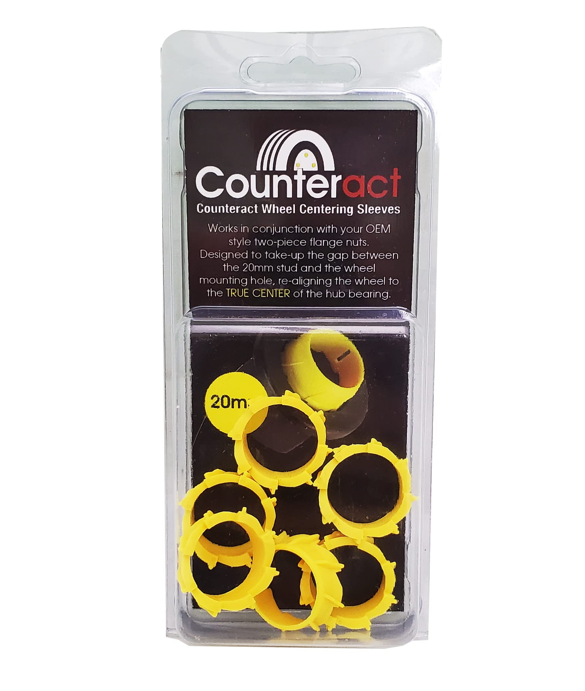 Wheel Centering Sleeves Counteract (6PK, 20mm)