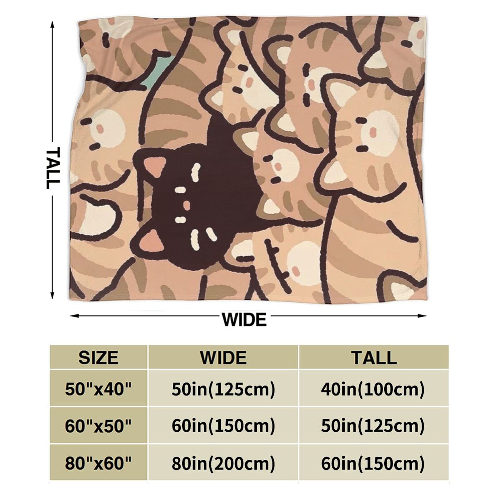 Cat Blanket Taizen Cartoon Simple Cute Air Conditioning Moisture Absorbing Microfiber Bed Flannel Sleeping Quilt Lightweight Warm Tapestry Washable Fluffy Lightweight