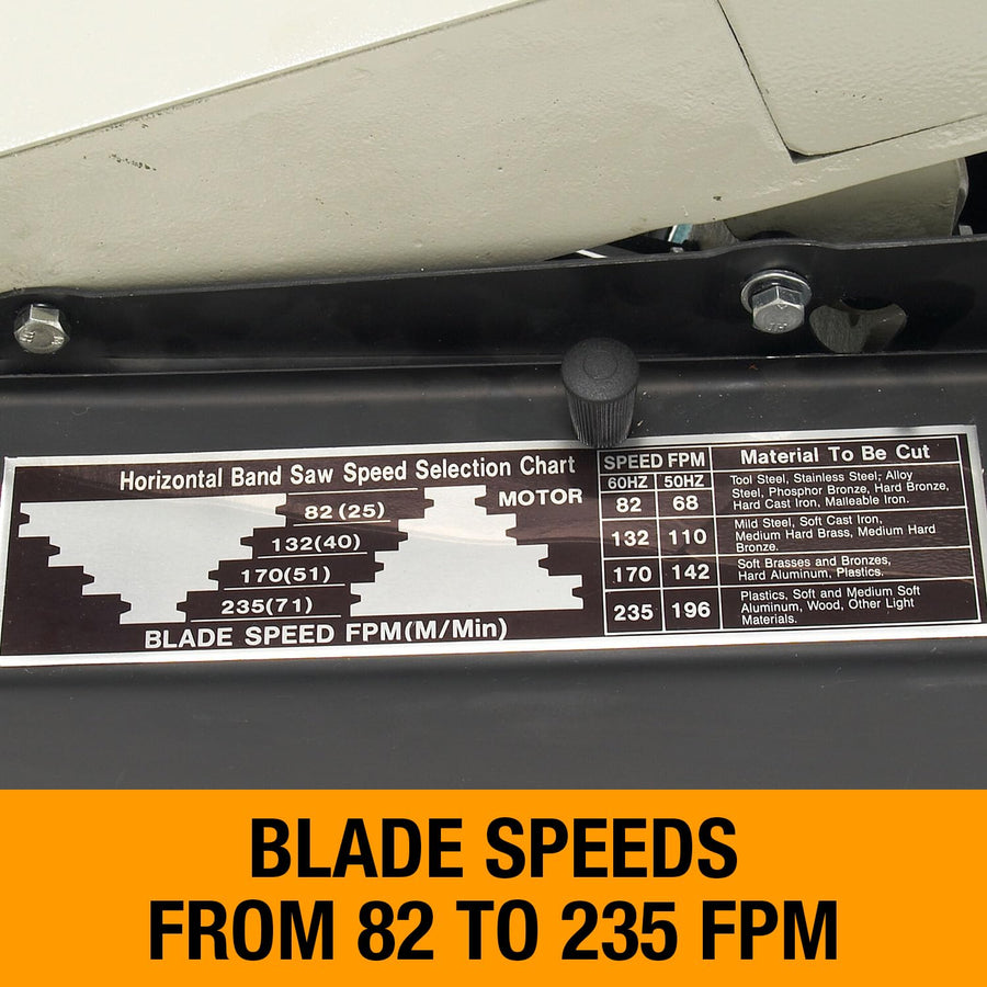 10" Baileigh Horizontal Bandsaw, 2 HP, 240V 1Ph (Model BS-300M)