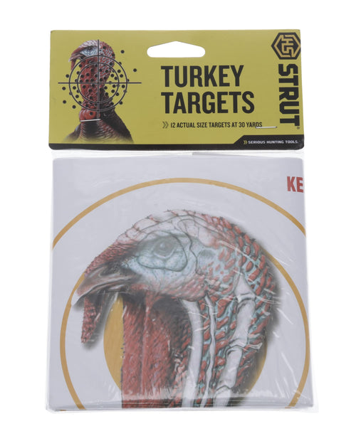 Hunters Specialties Turkey Targets Full Size Paper Shooting Practice - 11 inch x11 inch - 12 Pack