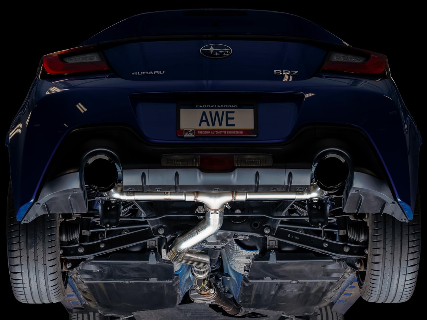 Subaru BRZ / Toyota GR86 / Toyota 86 AWE Track Edition Cat-Back Exhaust- Diamond Black Tips