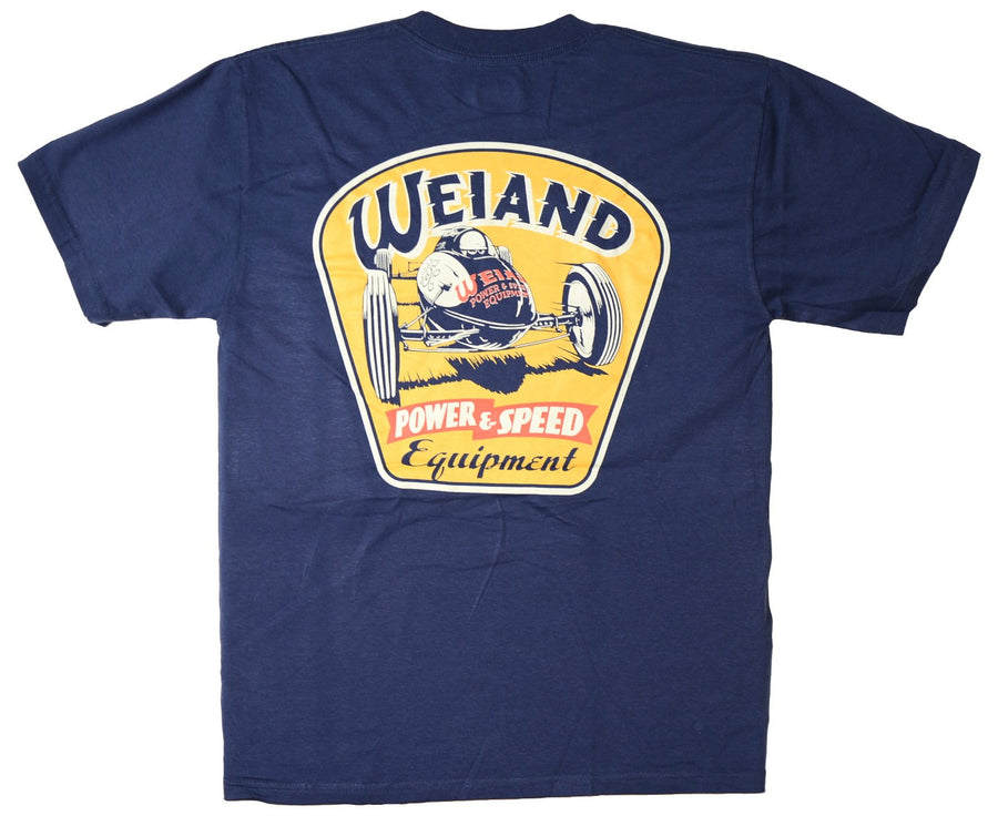 Medium Navy Weiand 10002-MDWND Power and Speed Retro T-Shirt