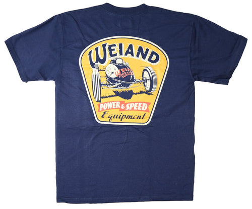 Medium Navy Weiand 10002-MDWND Power and Speed Retro T-Shirt
