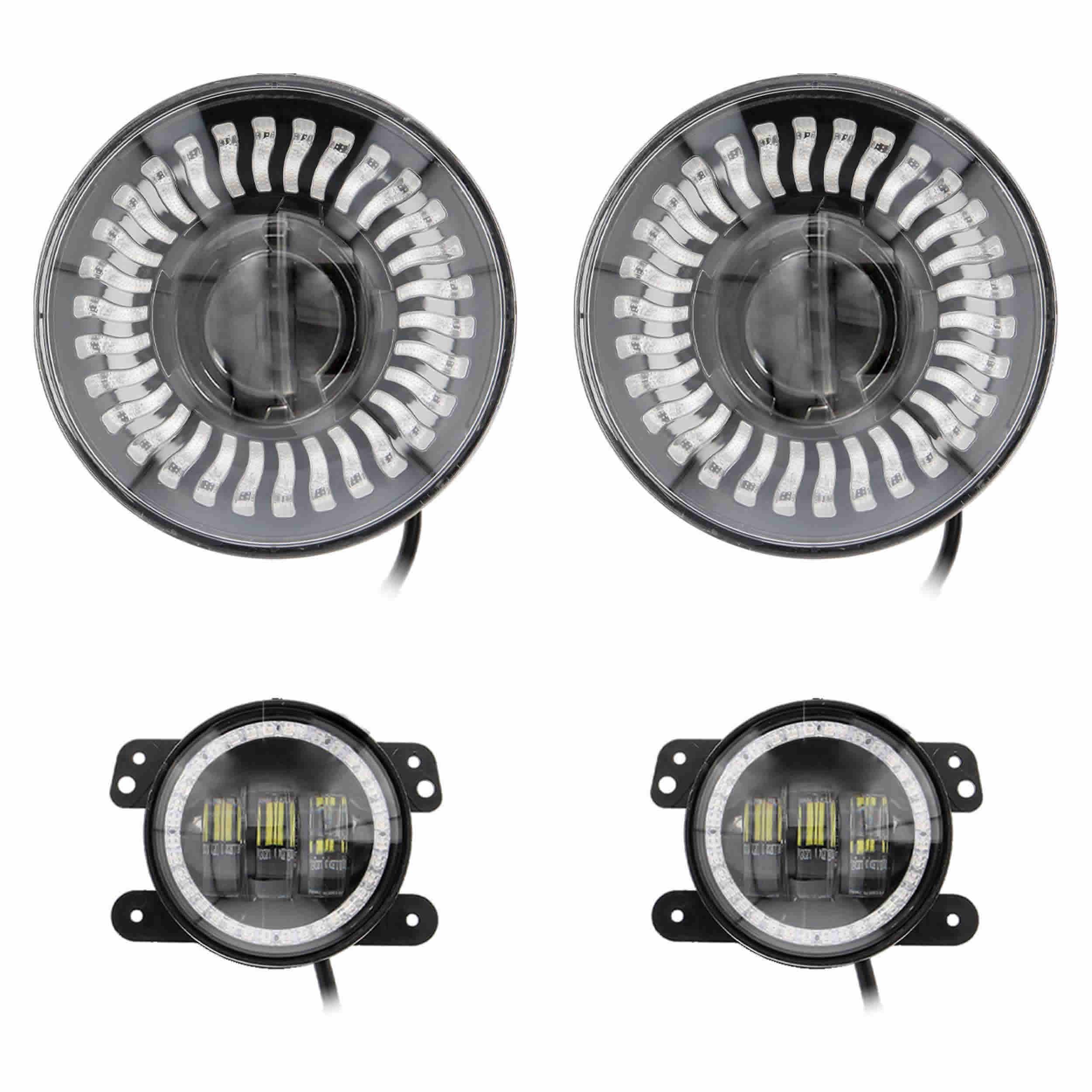 Metra - 7" Chasing RGB Projector lights & 4" Fog Lights w/Controller (JP-708RGBKT)