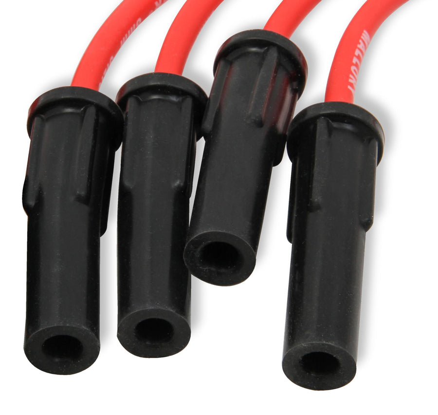 611 Mallory Pro Wire Set 8mm Red Silicone Jacket Black Plug Boots Wire Set Pro