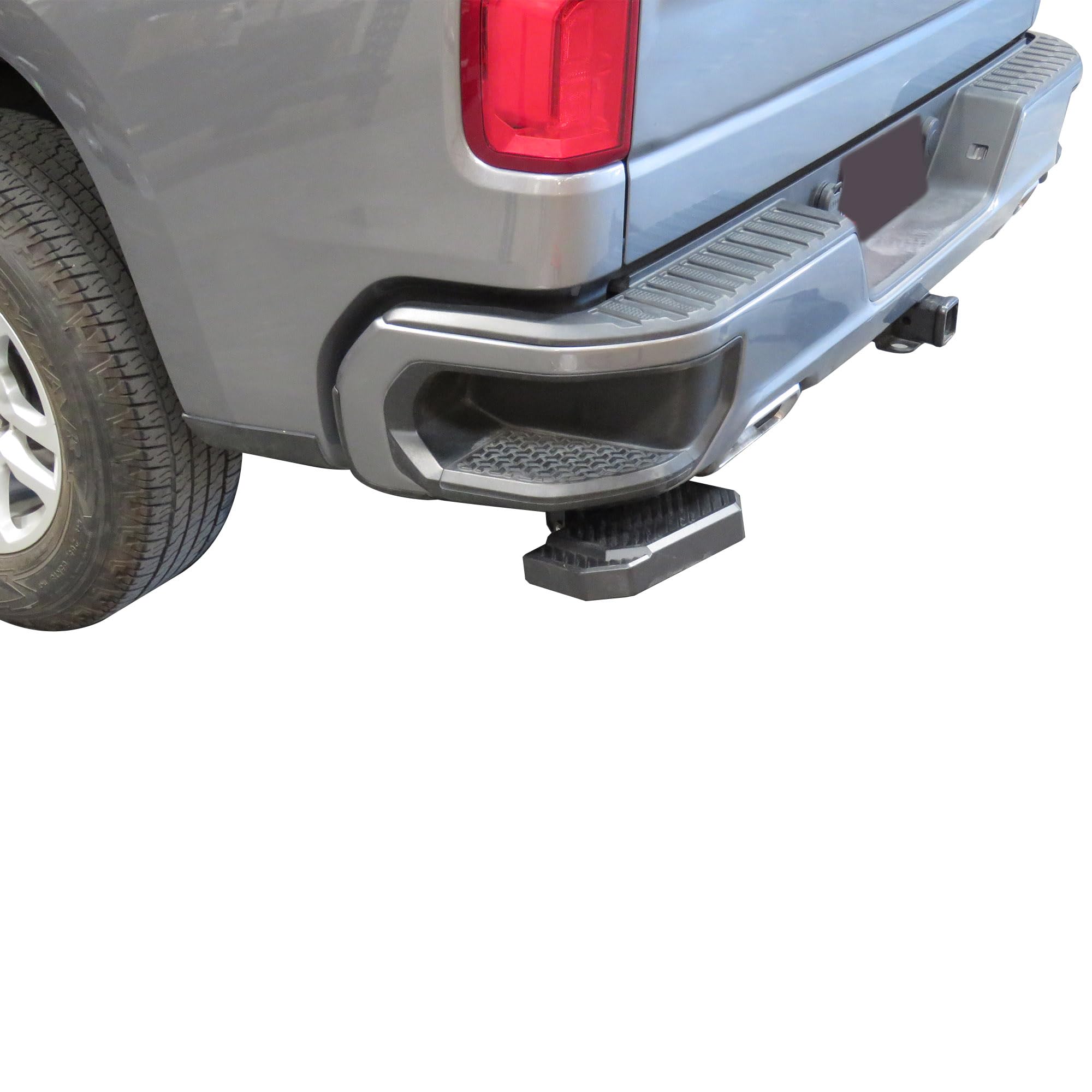 Retractable Black Horse Truck Bed Corner Step Compatible with 2019-2024 Chevrolet Silverado 1500 |2019-2024 GMC Sierra 1500 -TBCGM19