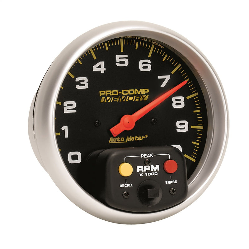 Auto Meter Pro-Comp 6801 Water Resistant Memory Tachometer