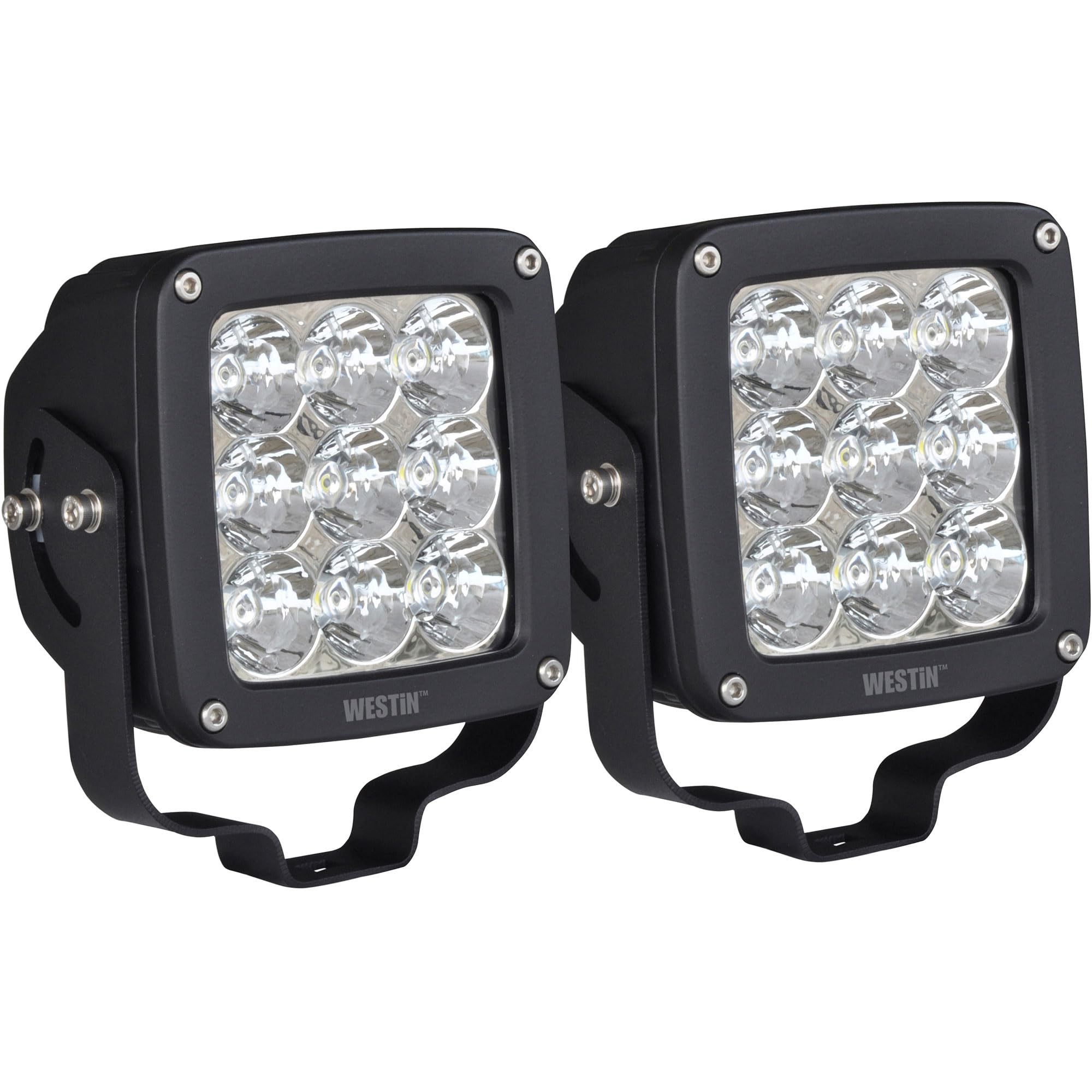 Axis LED Auxiliary Light Westin 09-12219A-PR 4.5x4.5 in. Square 3W (Set of 2)