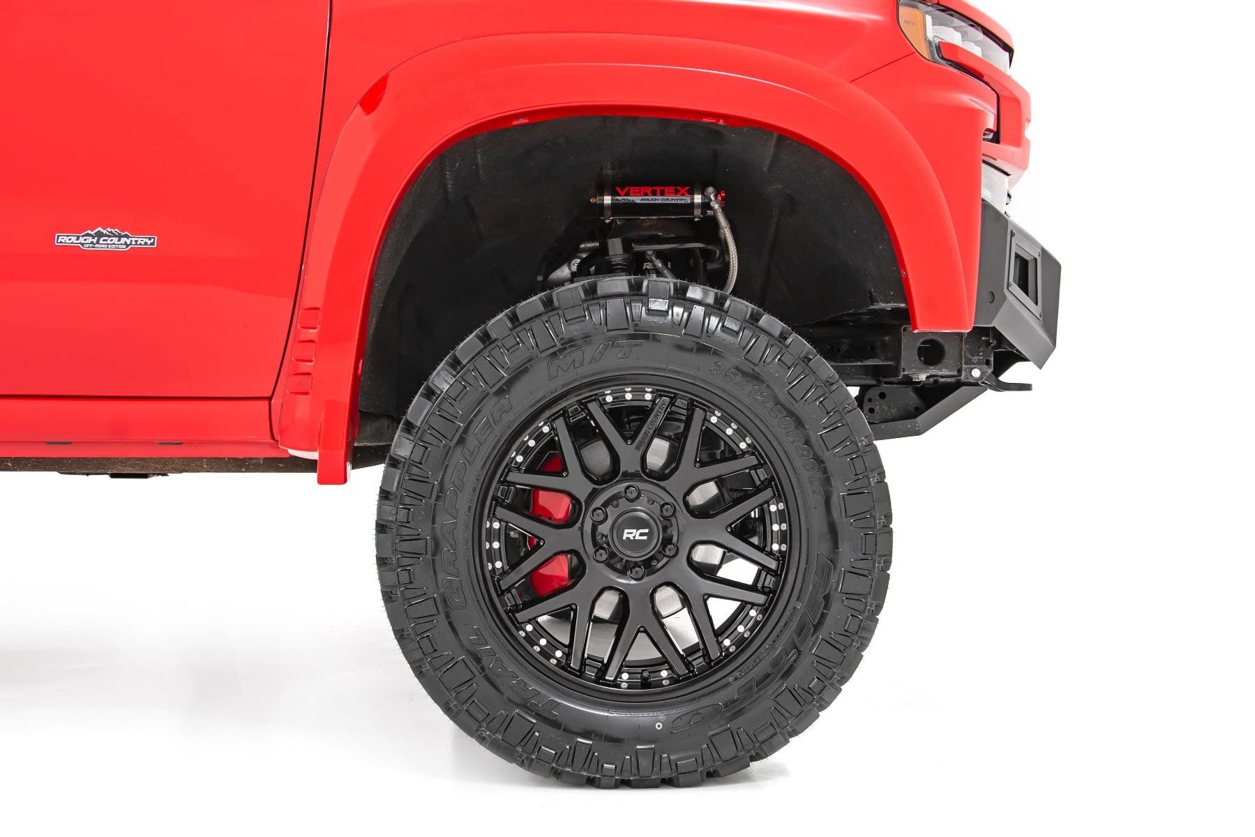 One-Piece Rough Country 95 Series Aluminum Wheel - 20x10, 6x5.5" Bolt Pattern, 25mm Offset for Jeeps, Truck, SUV