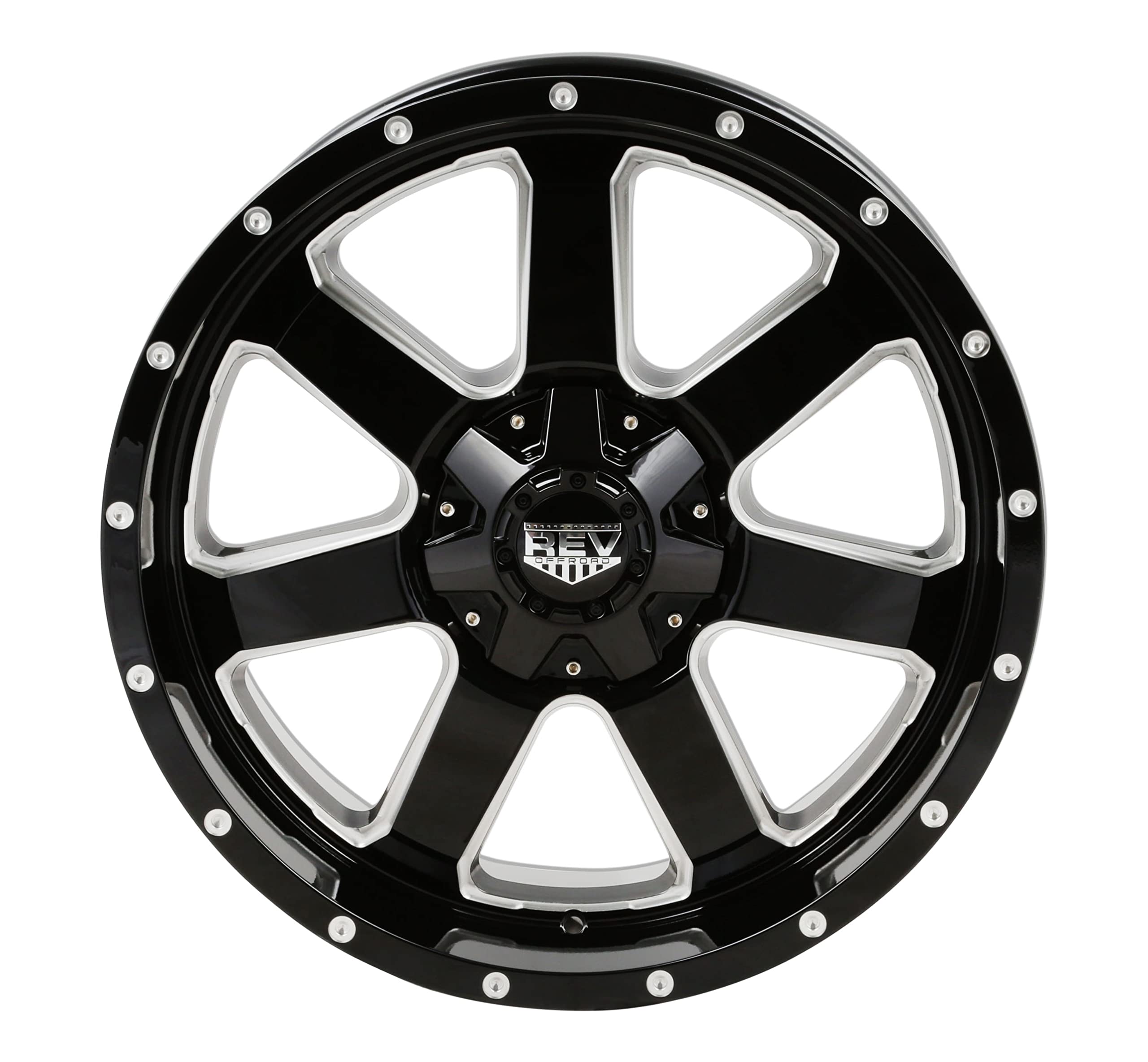 885 Series REV Wheels 885M-7903212 - 17x9-4.53 bs - 5x5/5x5.5 -Black/Machine Lip