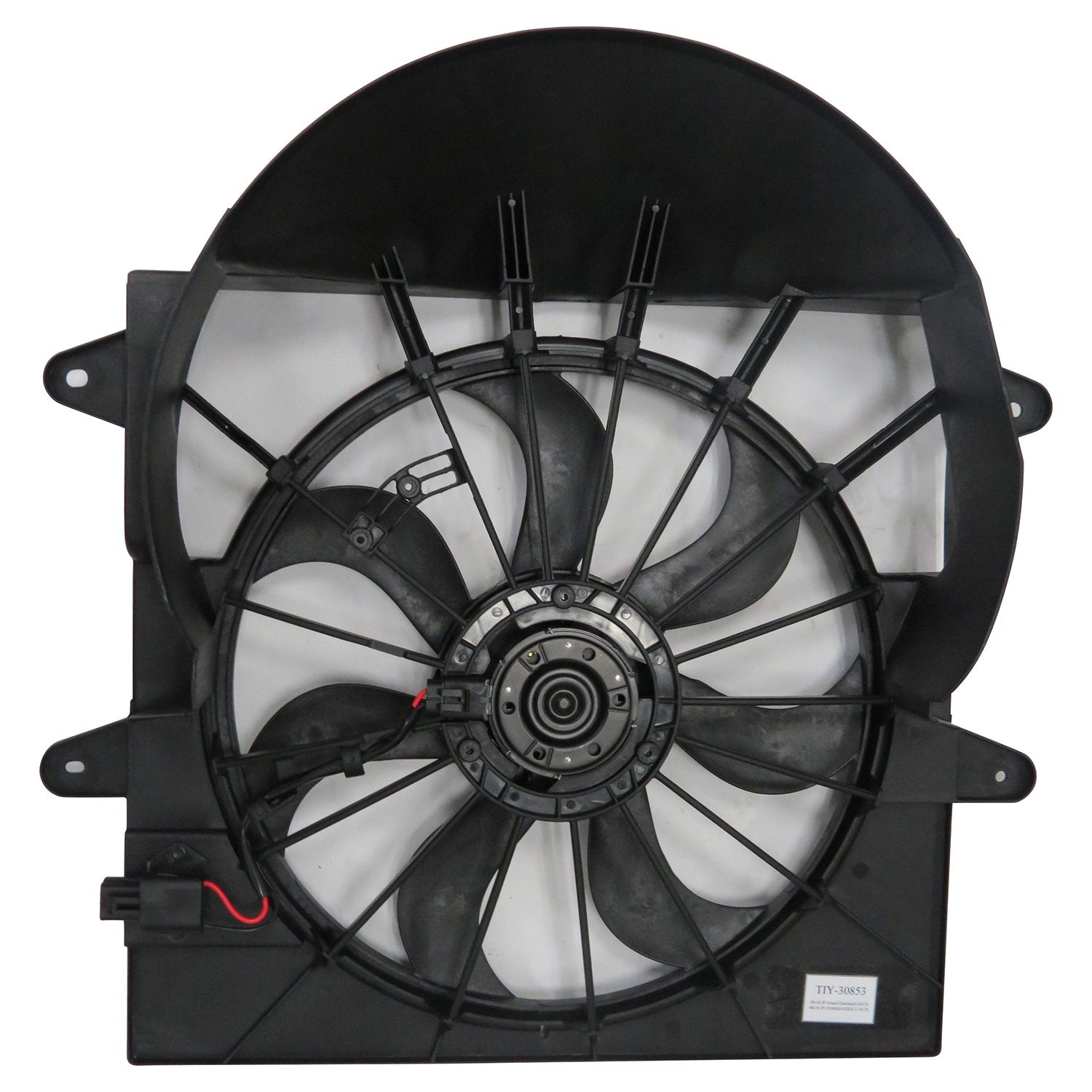 Cooling Fan Assembly TYC 623360 Compatible with JEEP, Black