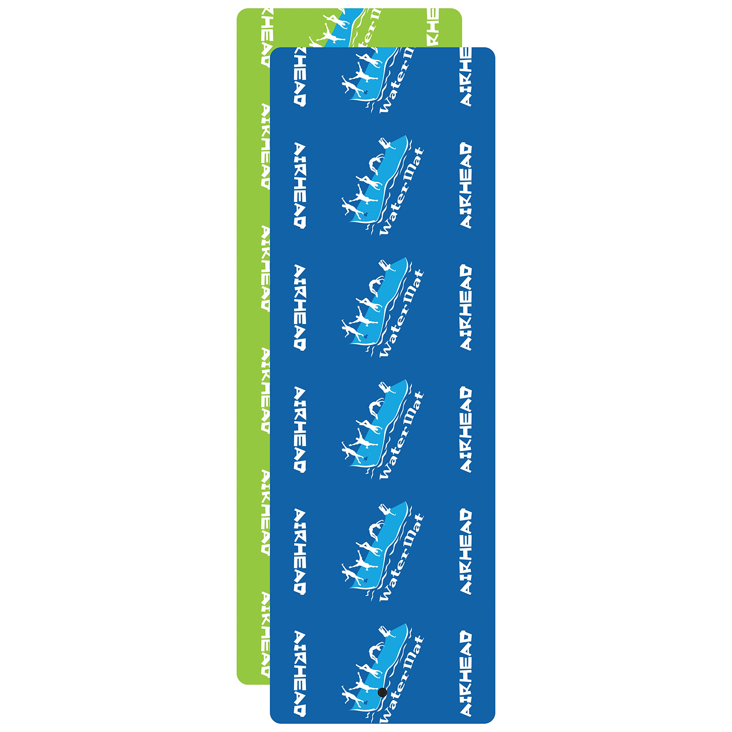 WATERMAT Airhead Fun MAT 18 Plus, Green and Blue, Floating Water Mat, Diamond Finish for Comfort and Durability