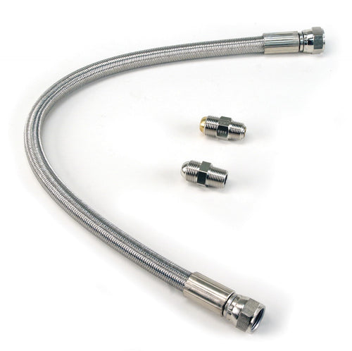 21” Viair Stainless Steel Braided PTFE-Lined Leader Hose w/Check Valve (3/8”, Swivel)