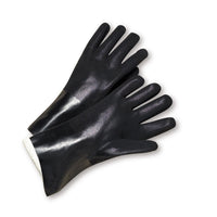 J1017RF West Chester Rough PVC Coated Gloves – Black, Size 10, Jersey Lined Gloves, Rough Finish for Wet Grip