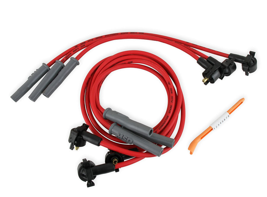 Super Conductor MSD 32999 Spark Plug Wire Set, Red