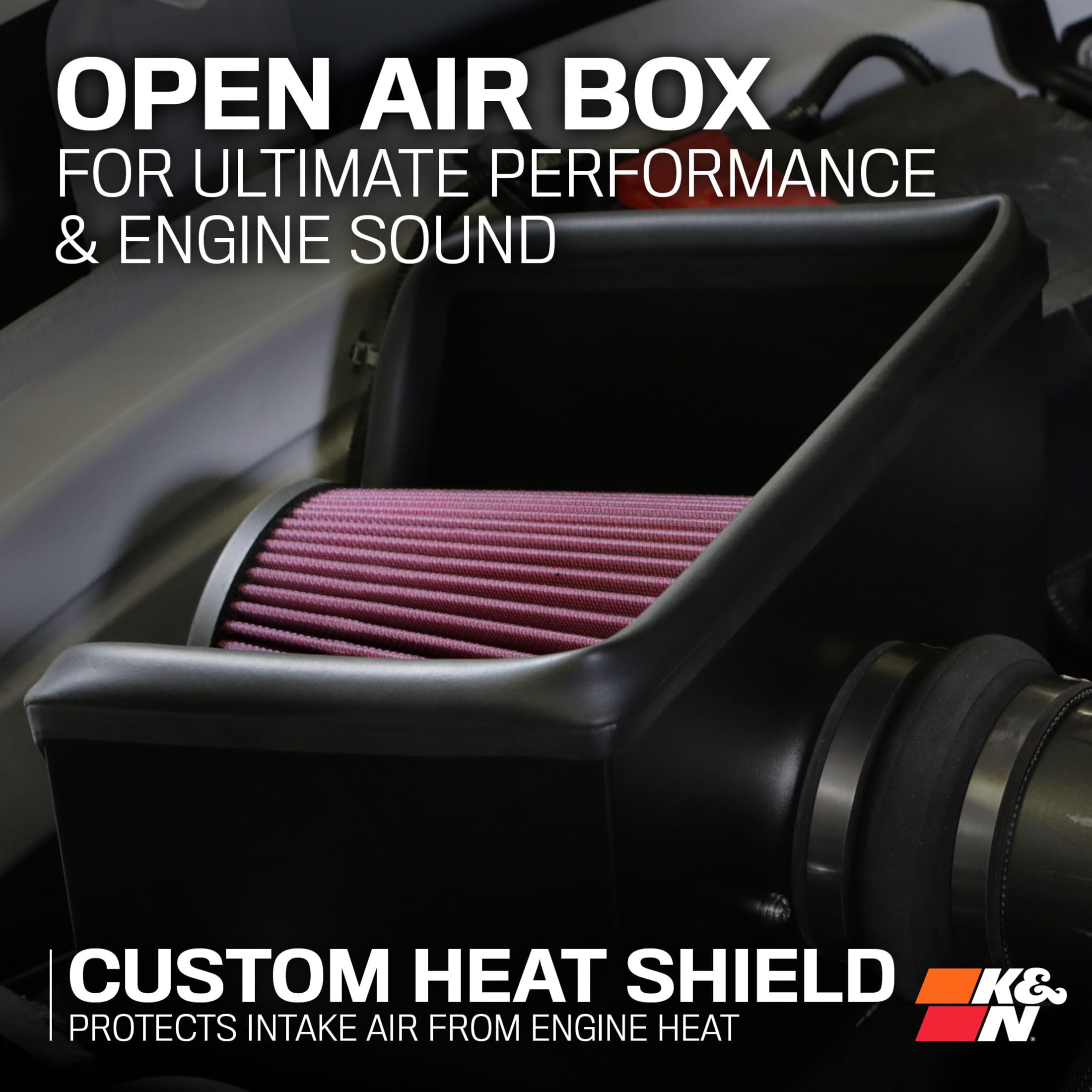 Cold Air Intake System K&N: High-Flow Air Filter, Increase Performance & Towing: Compatible with 1994-2004 Chervolet/GMC Silverado 1500,2500,3500, Sierra 1500, 77-3021KP