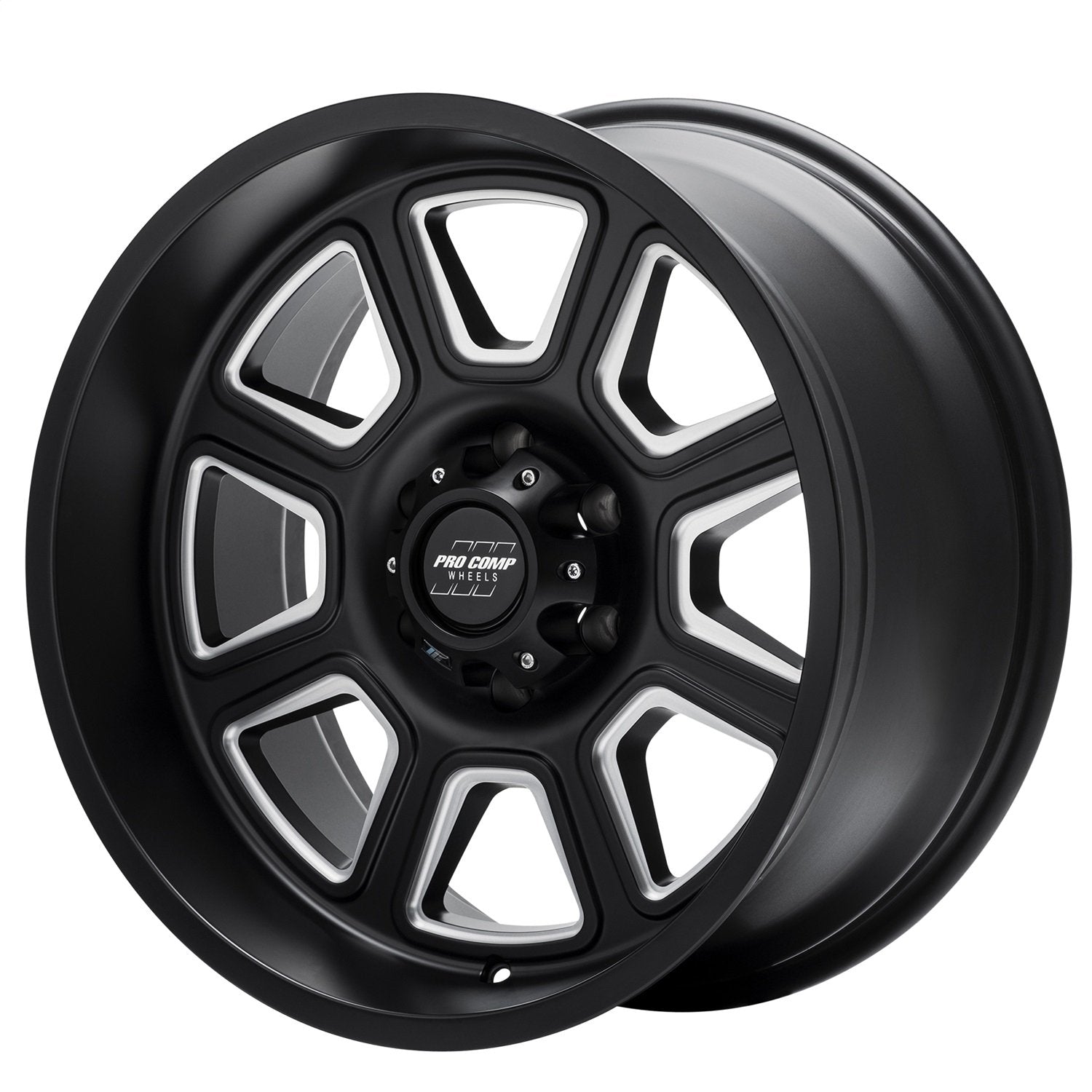 Pro Comp Wheels Black Gunner Wheel with Brushed Finish (17 x 9. inches /6 x 5 inches, -6 mm Offset)