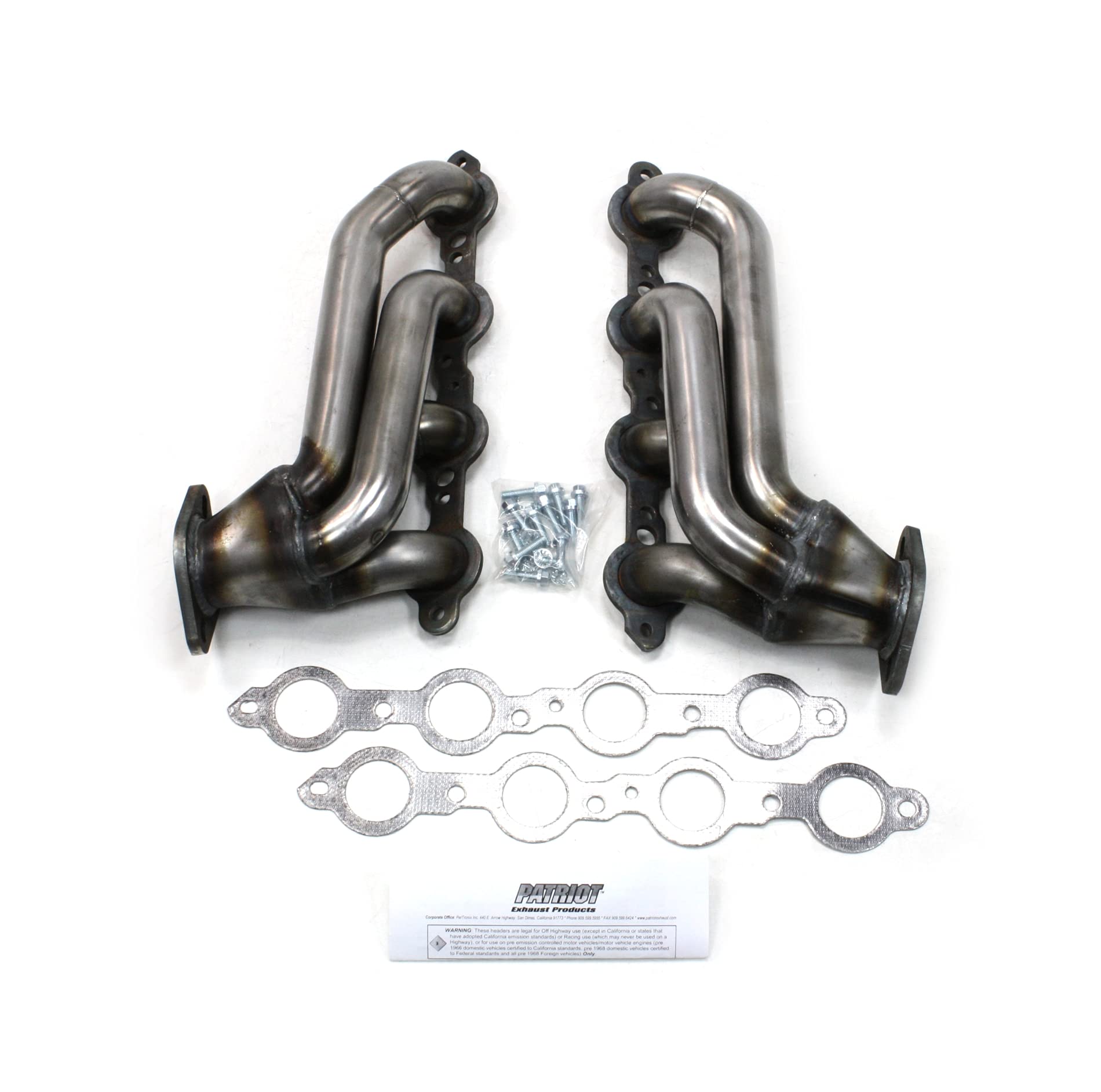 1-3/4" Raw Steel Patriot (H8080) 4-Tube Replacement Exhaust Header Swap Bolts Directly to the E-Rod Catalytic Converters for GM E-Rod LS Engine