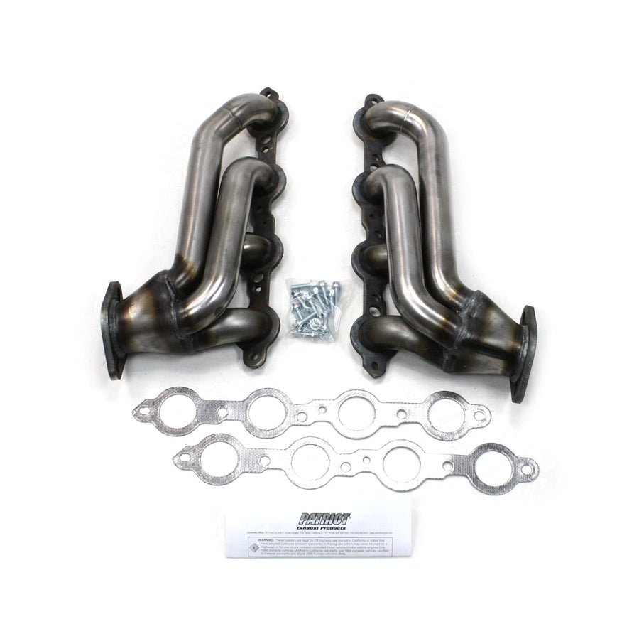1-3/4" Raw Steel Patriot (H8080) 4-Tube Replacement Exhaust Header Swap Bolts Directly to the E-Rod Catalytic Converters for GM E-Rod LS Engine